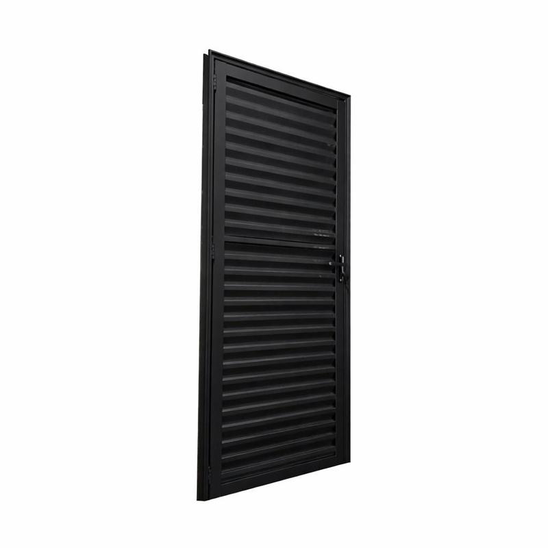 Porta Palheta Alumínio Preto 210x60 Lado Esquerdo Linha 25 - Porta